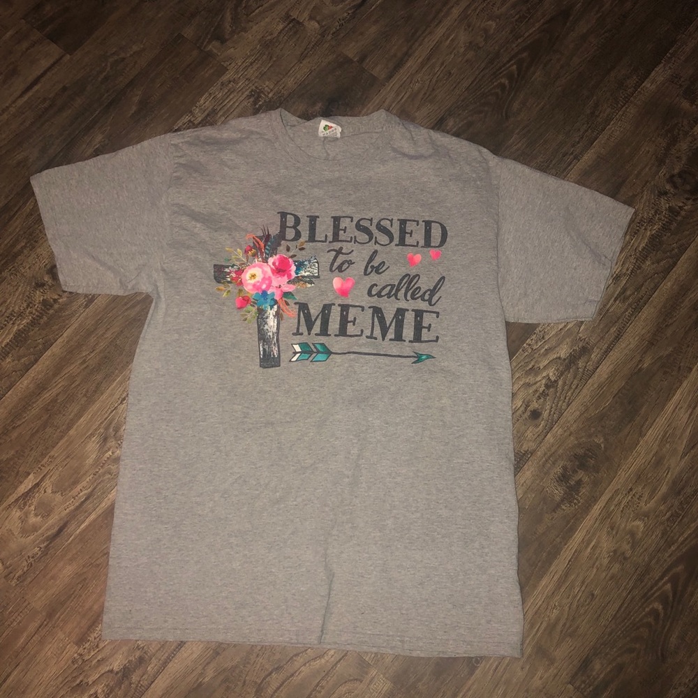 Blessed to be called MeMe grey T-shirt